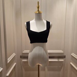 A.L.C. Black Jordana Compact Knit Bra Size: M